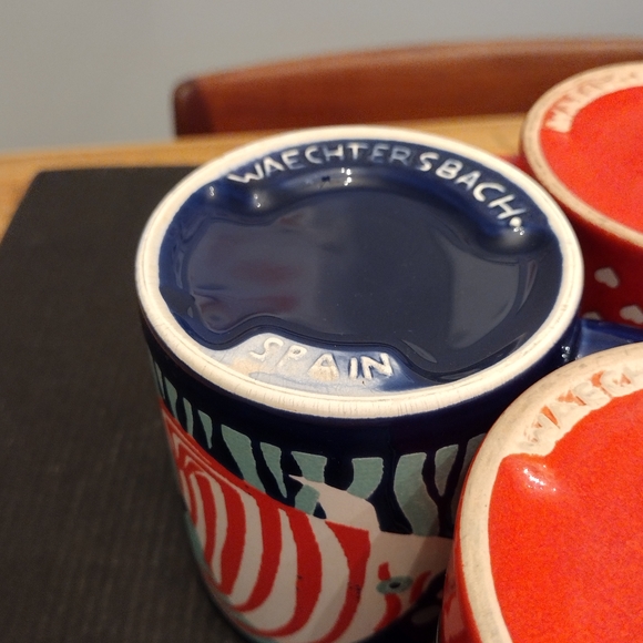 Vintage Waechtersbach Ceramic Mug Set Of 3 - Picture 5 of 12